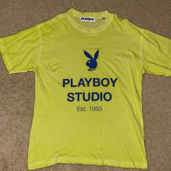 Playboy Neon w/ Green Tshirt Size Medium NWOT - Picture 1 of 2
